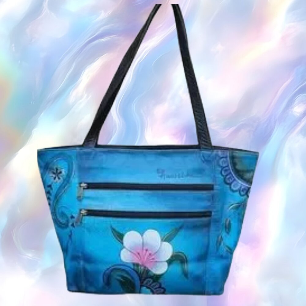 Anuschka Leather Tote Bag. EUC. - Picture 3 of 4